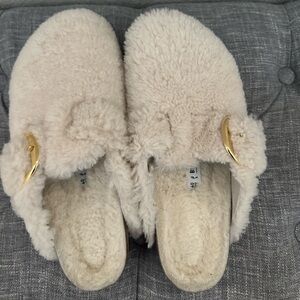 Birkenstock Boston Big Buckle Teddy Shearling Size 40